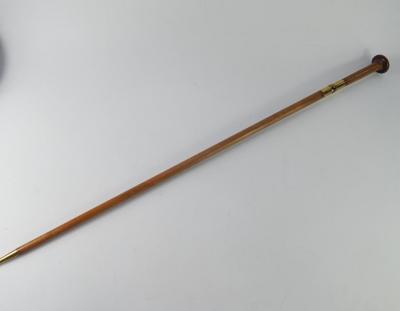 A Hittadu turned hardwood and brass mounted sword stick - 2