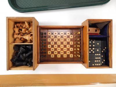 A Staunton pattern wooden chess set - 2