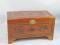 An oriental camphorwood chest