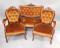 A Victorian walnut three piece suite