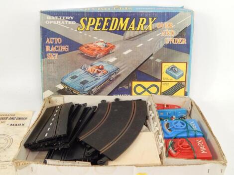 A Marx Toys Speedmarx battery operated auto racing set