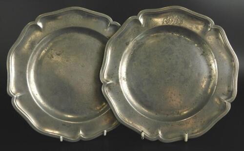 A pair of mid 19thC wavy edged plates by Bourchier Cleeve