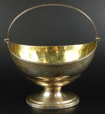 A William IV oval silver basket