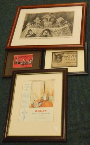 A collection of old advertising posters etc.