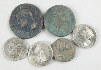 Six Roman and Roman style coins - 2