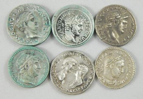 Six replica Roman coins