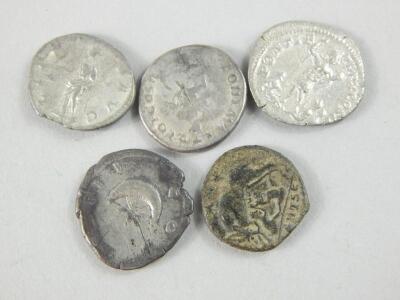 Five Roman and Roman style coins - 2