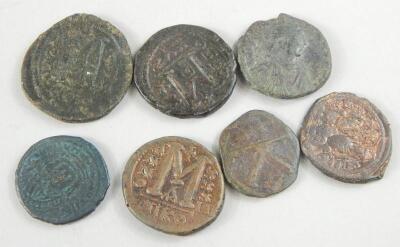 Seven Byzantine Follis style coins - 2