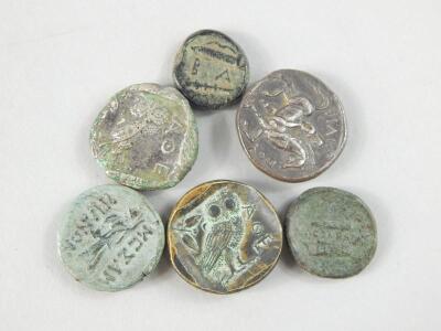 A collection of Ancient Greek and Ancient Greek replica coins - 2