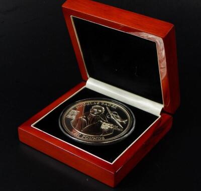 A 2010 Douglas Bader £10 sterling silver collector's coin