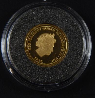 A Diamond Jubilee commemorative quarter gold sovereign - 3