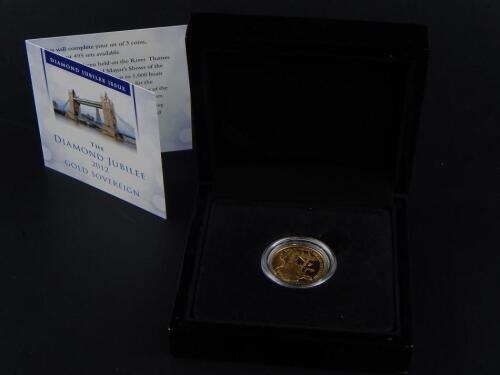 A Diamond Jubilee commemorative full gold sovereign