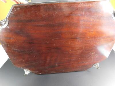 An Edwardian mahogany and silver mounted tray - 3