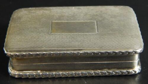 An Elizabeth II silver snuff box in George III style