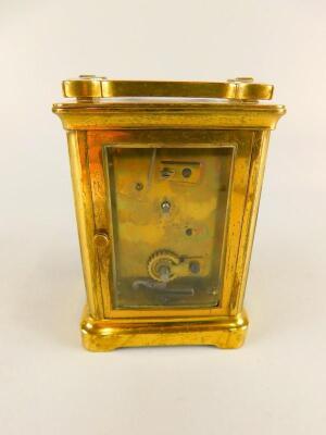 A 20thC French brass carriage timepiece - 2