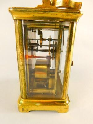 A 20thC French brass carriage timepiece - 3