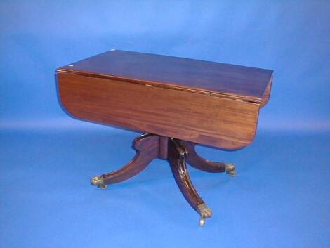 A Regency mahogany Pembroke table with drop leaves