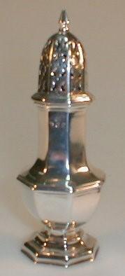 A late Victorian silver sugar castor by George Unite