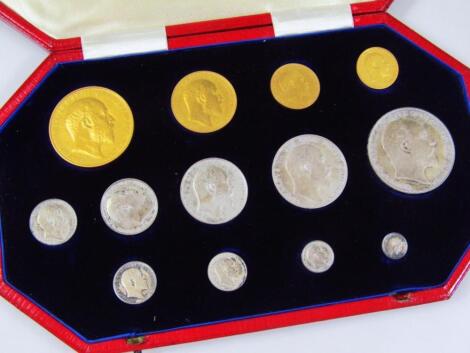 A 1902 Edward VII specimen coin set