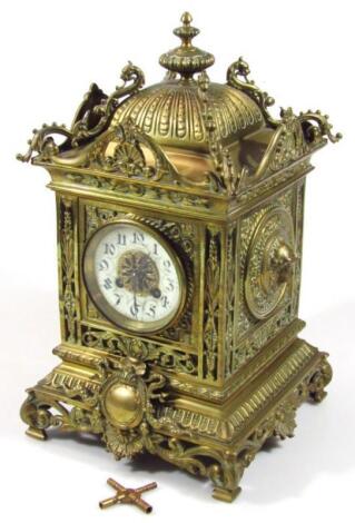 A 19thC Baroque design mantel clock