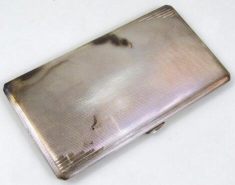 A George VI silver cigarette case