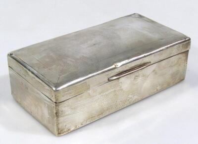 A 20thC silver cigarette box