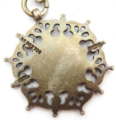 A graduated silver Albert watch chain - 4