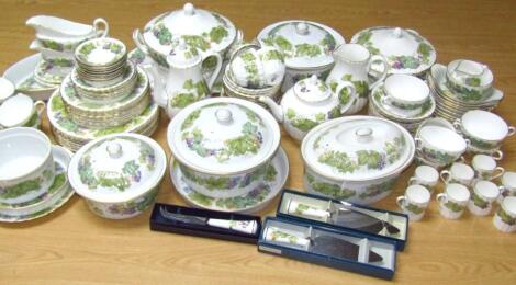 A comprehensive Royal Worcester Vine Harvest part dinner service