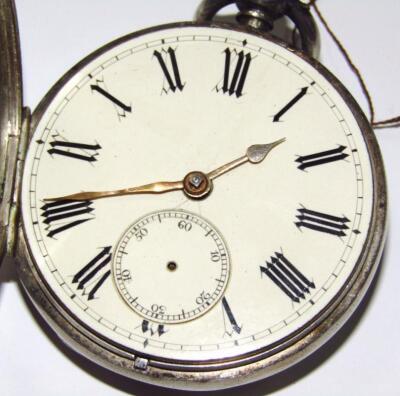 A Victorian silver open faced pocket watch - 2