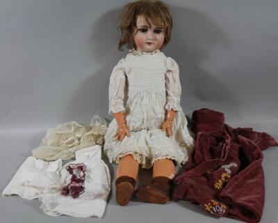 A late 19thC/early 20thC German porcelain Special doll