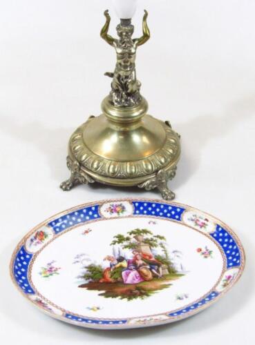 A 19thC Kauffmann style porcelain dish