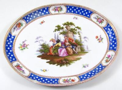 A 19thC Kauffmann style porcelain dish - 2