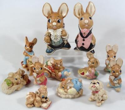 Various Pendelfin rabbits