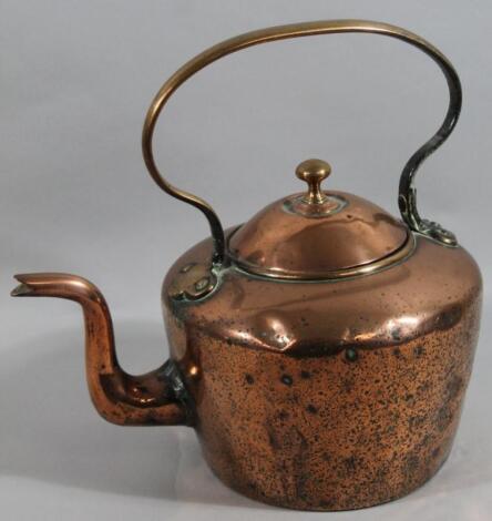 An early 20thC copper kettle