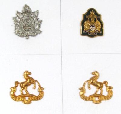 Various Canadian regimental metal cap badges - 6