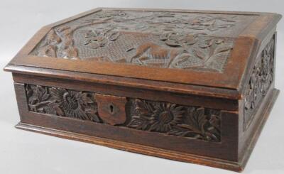 A 19thC oak bible box - 3