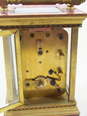 A Champleve enamel finish carriage clock - 4