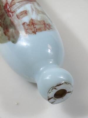 A 19thC milk glass rolling pin - 2