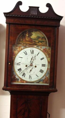 A 19thC Scottish mahogany longcase clock