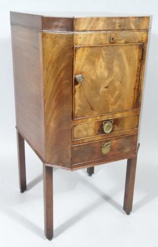 A George III mahogany gentleman's night cabinet