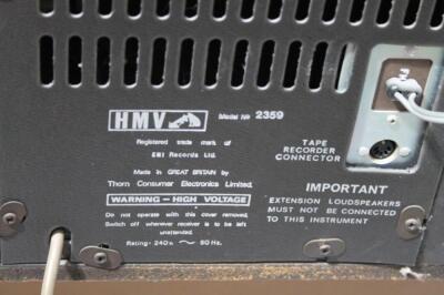 A mid-20thC retro teak cased HMV radiogram - 4