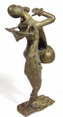 An early 20thC cast metal figure - 3