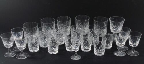 Various crystal glassware