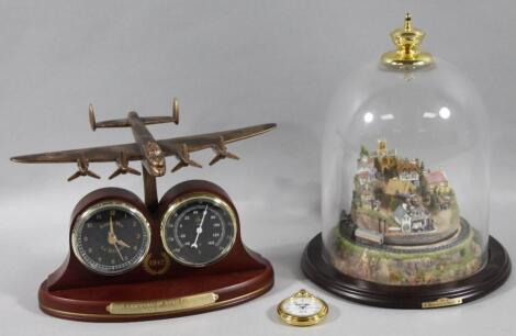 An Avro 70th Anniversary Lancaster table clock