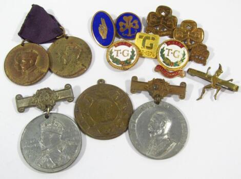 Five various medals