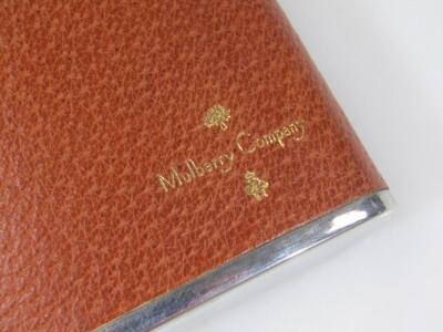 A Mulberry Company chrome plated hip flask - 2