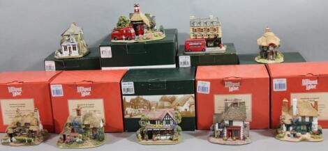 Various Lilliput Lane cottages and buildings