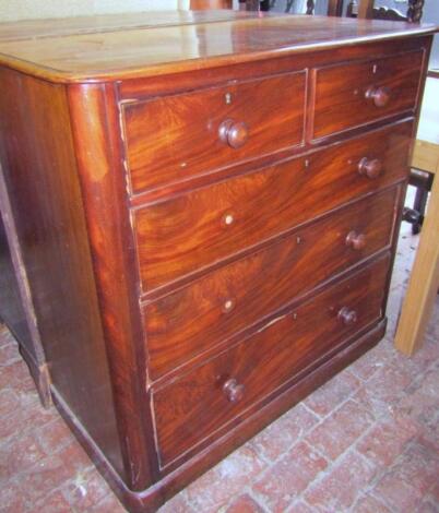 A 19thC mahogany chest