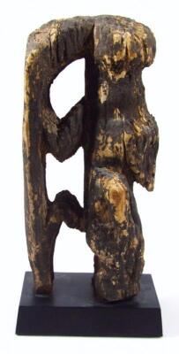 A 19thC Coastal Seak Garamut drum end - 5