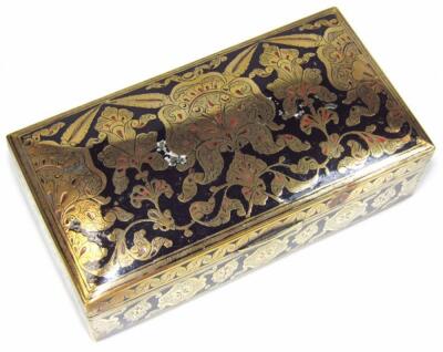 An early 20thC gilt and black metal jewellery casket - 2